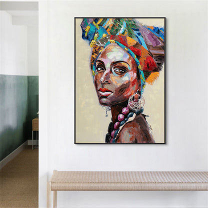 80cmx120cm African women - Black Frame Print Set of 2