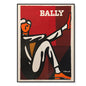 40cmx60cm Bally Man by Villemot - Black Frame Print