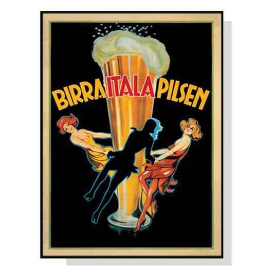 50cmx70cm Birra Italia Pilsen - Black Framed Print