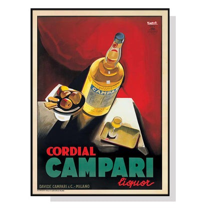 90cmx135cm Cordial Campari Liquor - Black Frame Print