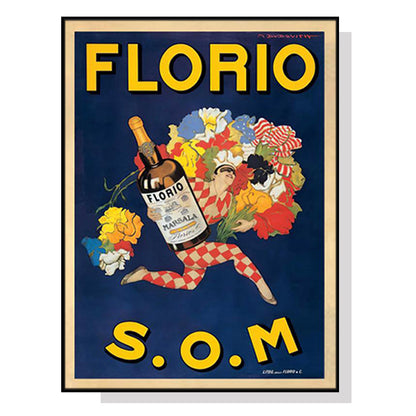 50cmx70cm Florio S.O.M - Black Framed Print