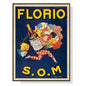 50cmx70cm Florio S.O.M - Black Framed Print