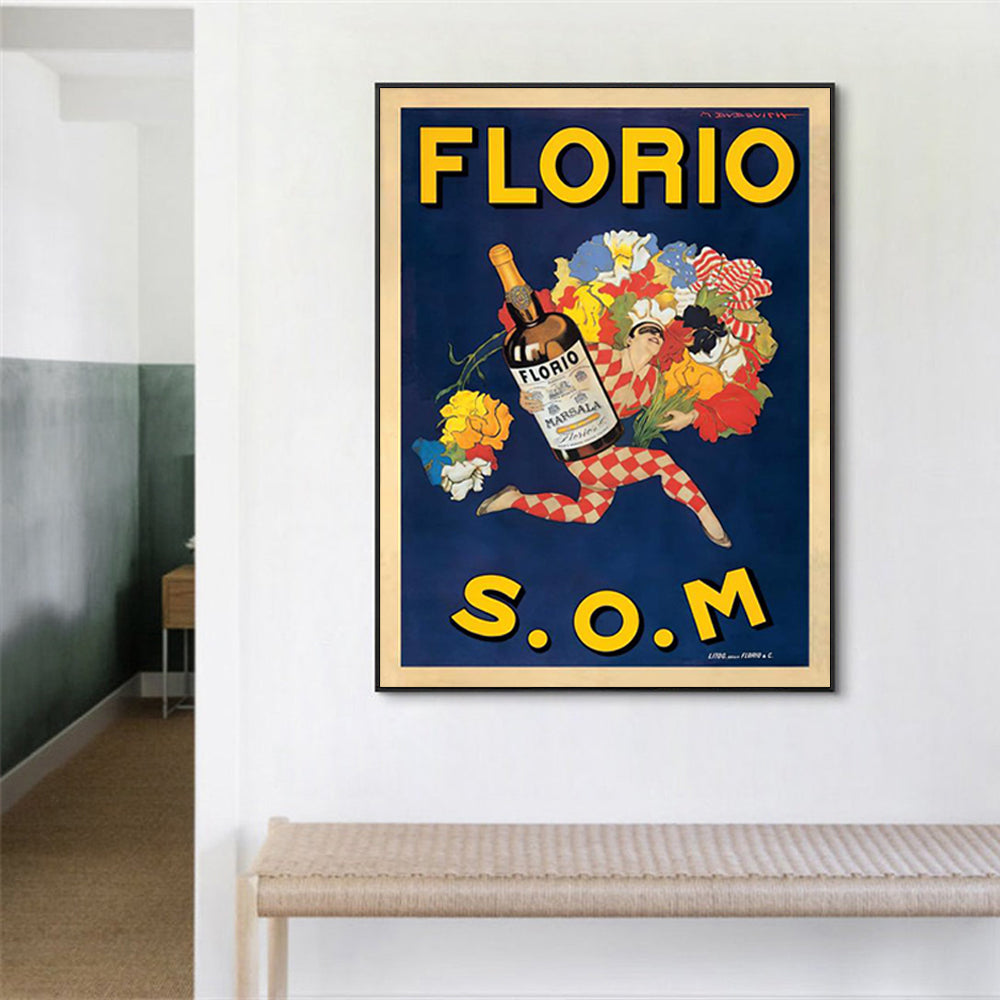 50cmx70cm Florio S.O.M - Black Framed Print