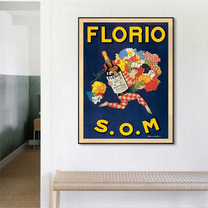 90cmx135cm Florio S.O.M - Black Frame Print