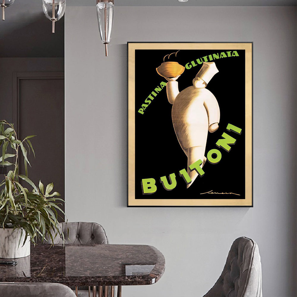 50cmx70cm Buitoni - Black Framed Print