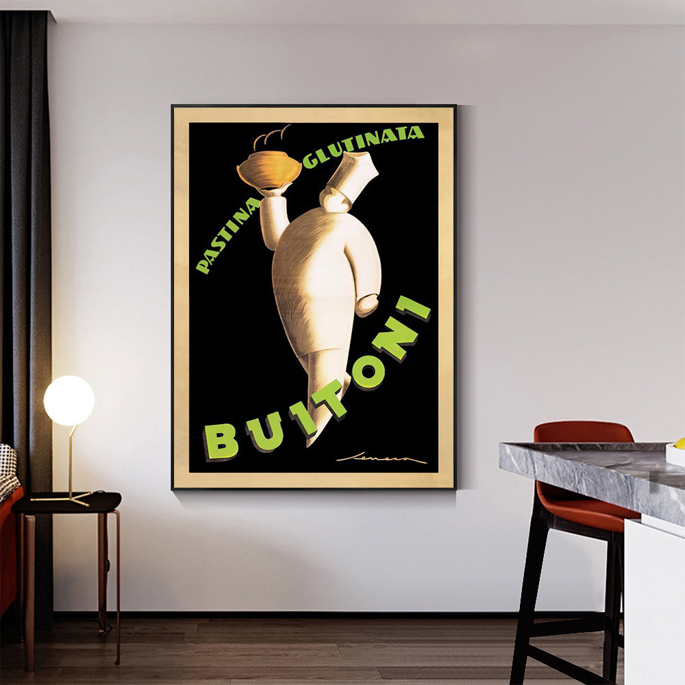 60cmx90cm Buitoni - Black Framed Print