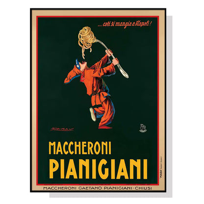 40cmx60cm Maccheroni Pianiciani - Black Framed Print