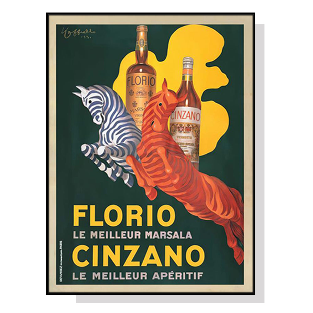 50cmx70cm Florio Cinzano - Black Framed Print