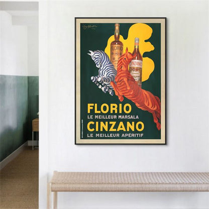 50cmx70cm Florio Cinzano - Black Framed Print