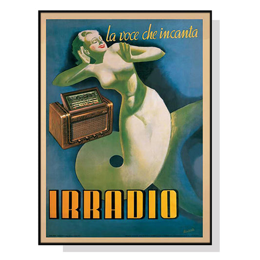 40cmx60cm Irradio Cinzano - Black Framed Print