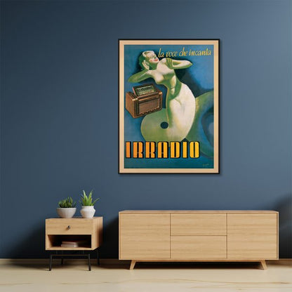 40cmx60cm Irradio Cinzano - Black Framed Print