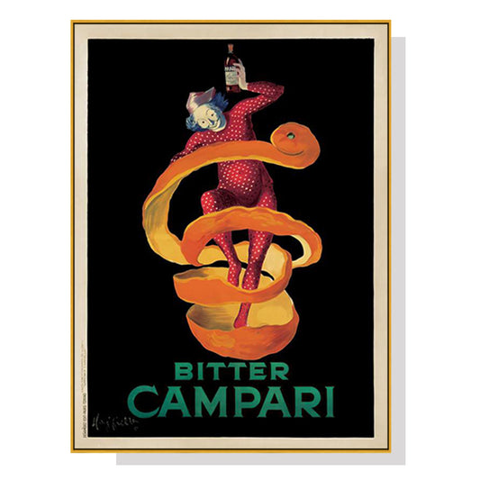 40cmx60cm Bitter Campari - Gold Framed Print