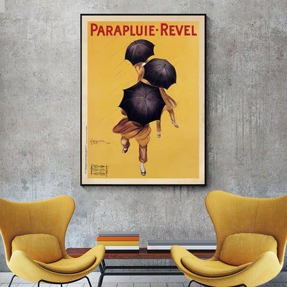 50cmx70cm Parapluie Revel - Black Framed Print