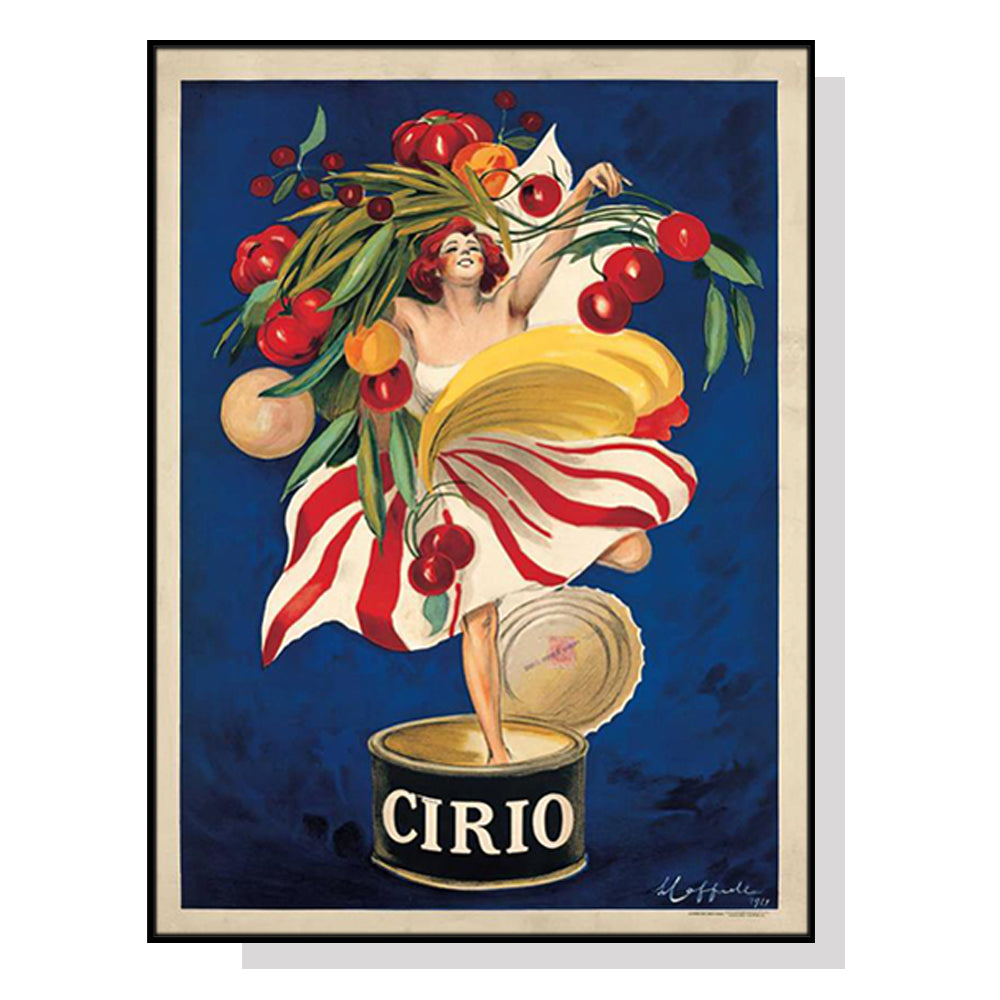 70cmx100cm Cirio By Leonetto Cappiello - Black Framed Print