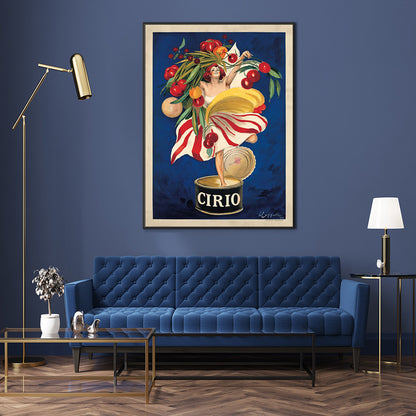 70cmx100cm Cirio By Leonetto Cappiello - Black Framed Print