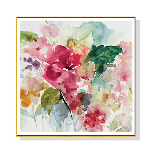 50cmx50cm Floral Brunch - Gold Framed Print