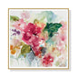 90cmx90cm Floral Brunch - Gold Framed Print