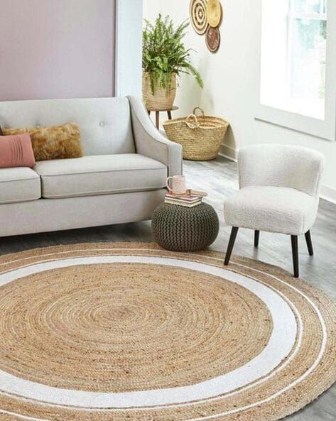 Round Jute Rug - 120cm