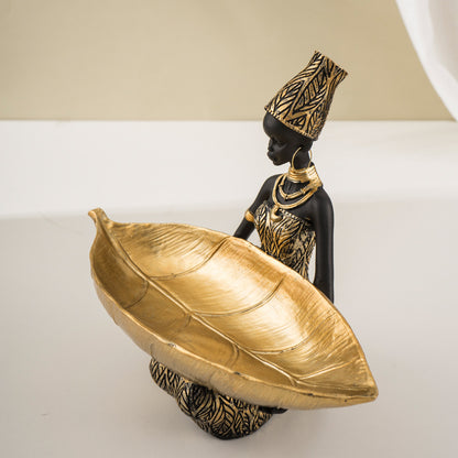 African Woman Decorative Tray