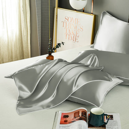 Cooling Satin Pillowcase - Grey